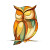 Meditating Owl Vinyl Car Decal Sticker – Waterproof & UV-Resistant 6.826666666666667"
