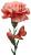 Carnation And Butterfly Vinyl Car Decal Sticker – Waterproof & UV-Resistant 9.706666666666667"