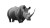 White Rhino Vinyl Car Decal Sticker – Waterproof & UV-Resistant 2.72"