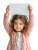 Cute Girl Holding Paper Vinyl Car Decal Sticker – Waterproof & UV-Resistant 8.213333333333333"