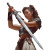 Muscular Girl Sword Vinyl Car Decal Sticker – Waterproof & UV-Resistant 3.4133333333333336"