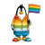 Pride Penguin Pajamas Vinyl Car Decal Sticker – Waterproof & UV-Resistant 3.4133333333333336"