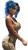 Mechanic With Blue Hair Vinyl Car Decal Sticker – Waterproof & UV-Resistant 9.706666666666667"