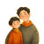 Smiling Father-Son Duo Vinyl Car Decal Sticker – Waterproof & UV-Resistant 6.826666666666667"