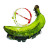 Green Banana Painting Vinyl Car Decal Sticker – Waterproof & UV-Resistant 6.826666666666667"