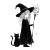 Witch With Cat V4 Vinyl Car Decal Sticker – Waterproof & UV-Resistant 6.826666666666667"