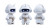 Chibi Robot Doctor Vinyl Car Decal Sticker – Waterproof & UV-Resistant 2.72"
