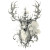 Deer Head Vinyl Car Decal Sticker – Waterproof & UV-Resistant 6.826666666666667"
