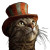 Cat In Hat V8 Vinyl Car Decal Sticker – Waterproof & UV-Resistant 3.4133333333333336"