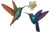 Vibrant Hummingbirds Flight Vinyl Car Decal Sticker – Waterproof & UV-Resistant 2.986666666666667"