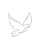White Dove Outline Vinyl Car Decal Sticker – Waterproof & UV-Resistant 8.0"
