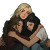 Sad Group Hug Vinyl Car Decal Sticker – Waterproof & UV-Resistant 3.4133333333333336"