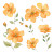 Orange Watercolor Flower Vinyl Car Decal Sticker – Waterproof & UV-Resistant 6.826666666666667"