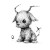 Little Monster Puppy Vinyl Car Decal Sticker – Waterproof & UV-Resistant 3.4133333333333336"