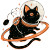 Space Cat Retro Vinyl Car Decal Sticker – Waterproof & UV-Resistant 6.826666666666667"