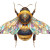 Elegant Fantasy Bee Vinyl Car Decal Sticker – Waterproof & UV-Resistant 3.4133333333333336"