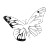 Monarch Butterfly Silhouette V4 Vinyl Car Decal Sticker – Waterproof & UV-Resistant 6.826666666666667"