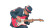 Japanese Salaryman Guitarist Vinyl Car Decal Sticker – Waterproof & UV-Resistant 5.4