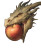 Dragon With Apple Vinyl Car Decal Sticker – Waterproof & UV-Resistant 8.0"