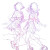 Neon Dancing Girls Vinyl Car Decal Sticker – Waterproof & UV-Resistant 6.826666666666667"