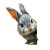Gray Rabbit Peeking Vinyl Car Decal Sticker – Waterproof & UV-Resistant 3.4133333333333336"
