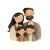 Happy Family Illustration V3 Vinyl Car Decal Sticker – Waterproof & UV-Resistant 3.4133333333333336"