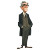 Older Professor Drawing Vinyl Car Decal Sticker – Waterproof & UV-Resistant 6.826666666666667"