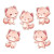 Chibi Cat Poses Vinyl Car Decal Sticker – Waterproof & UV-Resistant 3.4133333333333336"