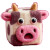 Pink Felt Cow Vinyl Car Decal Sticker – Waterproof & UV-Resistant 3.4133333333333336"