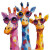 Colorful Sunglass Giraffes Vinyl Car Decal Sticker – Waterproof & UV-Resistant 3.4133333333333336"