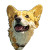 Smiling Yellow Corgi Vinyl Car Decal Sticker – Waterproof & UV-Resistant 3.4133333333333336"