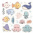 Chibi Sea Creatures Vinyl Car Decal Sticker – Waterproof & UV-Resistant 6.826666666666667"