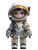 Chibi Astronaut Girl Vinyl Car Decal Sticker – Waterproof & UV-Resistant 4.1066666666666665"