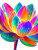 Rainbow Lotus Vinyl Car Decal Sticker – Waterproof & UV-Resistant 4.1066666666666665"