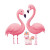 Pink Swan Flamingo Vinyl Car Decal Sticker – Waterproof & UV-Resistant 3.4133333333333336"