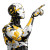 Analytics Robot Vinyl Car Decal Sticker – Waterproof & UV-Resistant 3.4133333333333336"