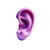 Purple 3D Ear V2 Vinyl Car Decal Sticker – Waterproof & UV-Resistant 6.826666666666667"