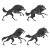 Fierce Wolf Run Vinyl Car Decal Sticker – Waterproof & UV-Resistant 3.4133333333333336"