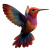 Rainbow Hummingbird Vinyl Car Decal Sticker – Waterproof & UV-Resistant 3.4133333333333336"