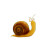 Happy Snail Journey Vinyl Car Decal Sticker – Waterproof & UV-Resistant 3.4133333333333336"