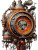 Steampunk Clock Vinyl Car Decal Sticker – Waterproof & UV-Resistant 8.213333333333333"