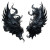 Shadowy Black Wings V2 Vinyl Car Decal Sticker – Waterproof & UV-Resistant 3.4133333333333336"