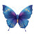 Sparkling Butterfly Vinyl Car Decal Sticker – Waterproof & UV-Resistant 6.826666666666667"