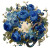 Enchanted Blue Wreath Vinyl Car Decal Sticker – Waterproof & UV-Resistant 6.826666666666667"