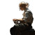 Blond Pianist Portrait Vinyl Car Decal Sticker – Waterproof & UV-Resistant 3.4133333333333336"