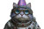 Space Cat V35 Vinyl Car Decal Sticker – Waterproof & UV-Resistant 2.986666666666667"