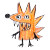 Spiky Cartoon Creature Vinyl Car Decal Sticker – Waterproof & UV-Resistant 3.4133333333333336"