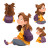 Happy Girl Tourist Vinyl Car Decal Sticker – Waterproof & UV-Resistant 3.4133333333333336"
