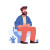 Man In Pain V19 Vinyl Car Decal Sticker – Waterproof & UV-Resistant 3.4133333333333336"