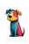 Cute Dog Doodle V2 Vinyl Car Decal Sticker – Waterproof & UV-Resistant 4.4